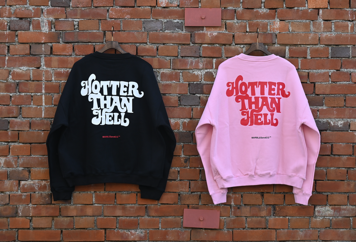 MARBLES 16oz CREW NECK SWEAT "HOTTER THAN HELL"